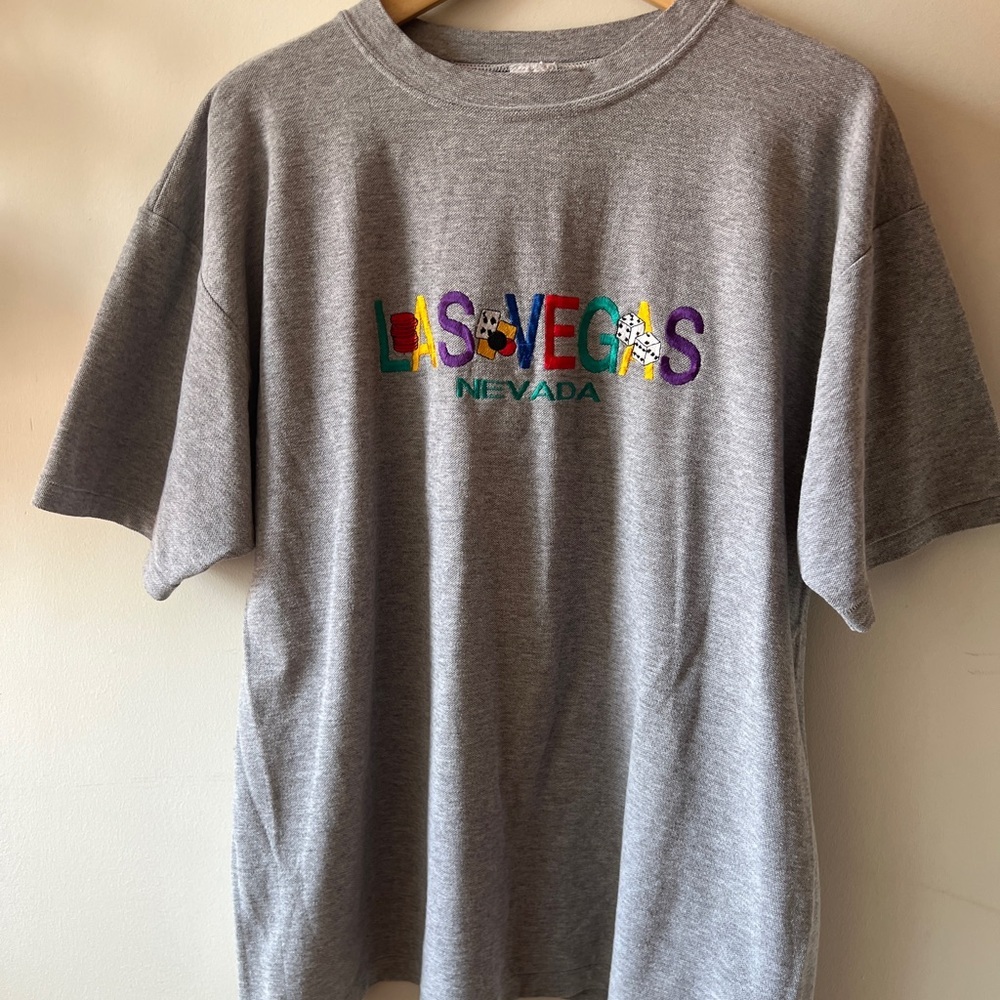 Smile Las Vegas Graphic Tee - Gray L